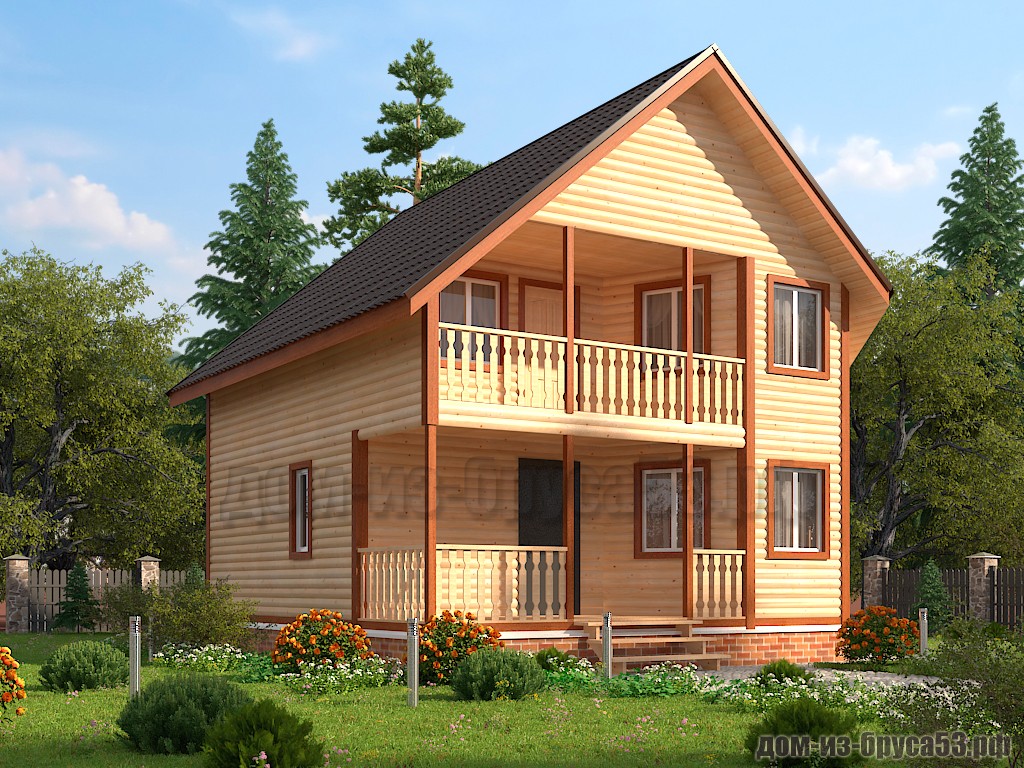 Строительство деревянного дома 8х8